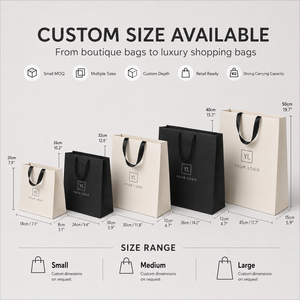 Borsa Shopper <span class=keywords><strong>di</strong></span> Lusso in <span class=keywords><strong>Carta</strong></span> con Stampa Logo Personalizzato per Cosmetici, Abbigliamento, Scarpe e Regali, Sacchetto per Boutique con Manico in Nastro - Product Image 2