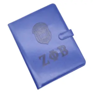 Zeta Phi Beta Sorority Greek Letters Embossed Leather Pad Portfolio Graduation Gifts Sorority Leather Notepads
