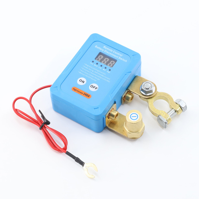 12V Remote & Manual Battery Disconnect Switch for Car, Negative Terminal, Smart Anti-Drain & Leakage Protection