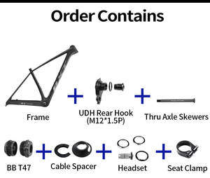 BXT 2025 T1000 cadre vtt en Fiber <span class=keywords><strong>de</strong></span> carbone 29er Hardtail léger UDH cintre léger Boost 148*12mm cadre <span class=keywords><strong>de</strong></span> VTT en carbone - Product Image 3