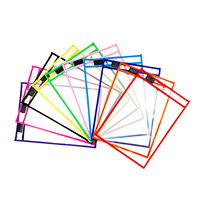 A4 taille personnalisée cadeaux pour enfants réutilisable PVC transparent couture effaçable à sec poche pour documents PET traçage écriture effaçable à sec sac