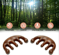Peigne de massage des méridiens de la tête, outil de massage Gua Sha en bois pour la thérapie par acupuncture des cheveux