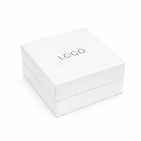 Boîte cadeau en carton rigide blanc mat avec logo personnalisé, emballage de luxe pour bijoux et cosmétiques, boîte en papier à deux pièces avec couvercle et base, vente en gros