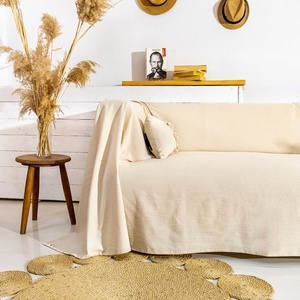 Wholesale Custom 100% Pure Linen Couch <b>Sofa</b> Armchair Cover Embroidered <b>Slipcover</b> Classic Style for Living Room Four Season - Product Image 5