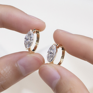 Pendientes de diamantes Marquise de 14K de Messi Jewelry Customized MSE-963 Fashion. - Product Image 4