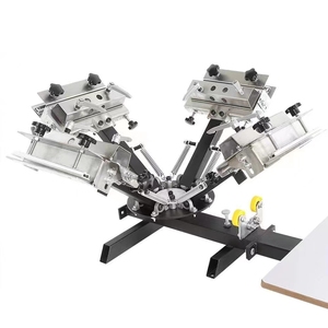 Factory Directly Supply Mini Multi Color <strong>Manual</strong> Rotary 4 Color 1 Station <strong>Screen</strong> <strong>Printing</strong> <strong>Machine</strong> with Micro Adjustment - Product Image 4