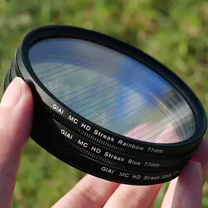 82毫米高清特效滤镜蓝金条纹相机滤镜