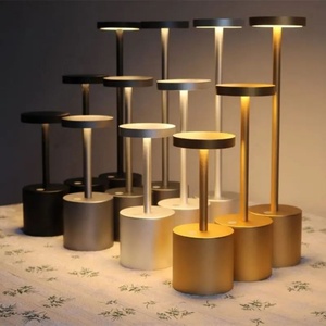Lampe de bureau LED moderne à 3 niveaux de luminosité tactile, sans fil, rechargeable, pour la maison, le bureau et l'hôtel, design d'abat-jour original - Product Image 2