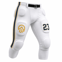 Pantalon de football américain QuestLink personnalisé par sublimation, 7 poches pour protections, très résistant, extensible dans les 4 sens, pour jeunes et adultes