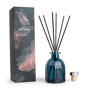 Luchtverfrisser Luxe Geur Olie Home Geur Zwarte Fles Witte Keramische Baobabreed Diffuser Met Bloem