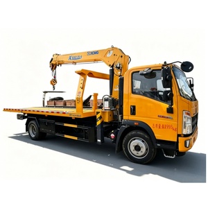 Camion de <span class=keywords><strong>remorquage</strong></span> à plateau plat, un remorqueur pour deux véhicules, camion de sauvetage routier, camion de récupération - Product Image 3