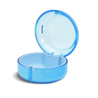 Boîte de rangement en plastique pour prothèses dentaires complètes, avec miroir, cordon et sac de transport, modèle CY-12, violet, fabriqué à Foshan
