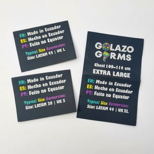 Étiquettes tissées personnalisées en gros pour sacs, étiquettes imprimées, fabricant d'étiquettes principales pour vêtements, jeans et t-shirts - Product Image 1