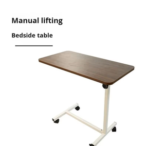 Mesa de <span class=keywords><strong>Hospital</strong></span> Metálica Nueva 2025 Clase II Marrón, Mesa de <span class=keywords><strong>Hospital</strong></span> con Altura Ajustable, Mesa de Comida para Pacientes, ABS, Económica y Fácil de Usar - Product Image 5