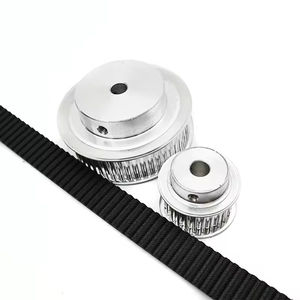 Courroies de distribution en polyuréthane à denture en acier HTD 3M S3M <span class=keywords><strong>5M</strong></span> S5M HTD5M HTDS5M, couleur blanche et noire, <span class=keywords><strong>largeur</strong></span> 20 mm - Product Image 2