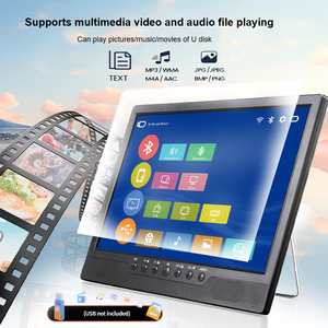 ทีวีพกพาขนาดเล็กแบบดิจิตอล HD LCD LED สำหรับใช้งานกลางแจ้ง ชาร์จไฟได้ พร้อมพอร์ต USB H-D-M-I และแบตเตอรี่ สำหรับใช้ในครัว ทีวีพกพาสำหรับครัว - Product Image 5