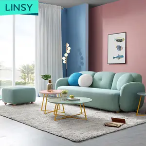 Linsy sofá de decoração estilo nórdico, tecido para sala de estar, cadeira e móveis em estilo europeu, quarto duplo