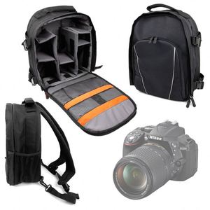 Sac à dos rembourré pour appareil photo reflex numérique, fabriqué en usine BSCI - Compatible avec une housse de pluie - Product Image 3