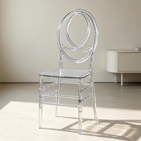 Chaise Fantôme en Acrylique Transparent au Design Moderne, Vente en Gros Usine, Chaise de Mariage Pliable et Empilable, Chaises Chiavari en Cristal Transparent