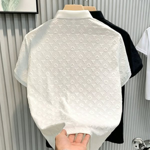 เสื้อยืดคุณภาพสูง ปี 2026 สวมใส่สบาย ระบายอากาศได้ดี ซับเหงื่อ เสื้อยืดแฟชั่นดีไซน์เนอร์แท้สำหรับผู้ชาย เสื้อโปโลสุดหรู - Product Image 2