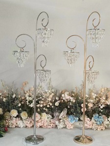 Nuovi Lampadari in Cristallo di Ferro per Matrimoni, Forma Moderna a <span class=keywords><strong>Diamante</strong></span>, Controllo Touch, Luce LED per Decorazioni di Cerimonie Nuziali - Product Image 3