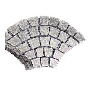 Pavés en granit de couleur mélangée en gros sur filet, pavés faciles à poser en forme d'éventail, galets - Product Image 5