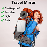 Miroir de douche incassable sans brouillard pour miroir de rasage petite tenture murale Camp vanité maquillage voyage camping miroirs