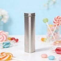 Boîte en étain triangulaire unie, personnalisable, vide, 50g, pour bonbons, chocolat, haricots au lait, fudge