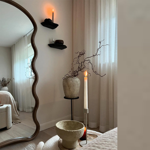 <span class=keywords><strong>Grand</strong></span> <span class=keywords><strong>miroir</strong></span> mural en chêne Arch Wave, <span class=keywords><strong>miroir</strong></span> sur pied pleine longueur, cadre en bois, décoration moderne pour la maison, vente en gros - Product Image 5