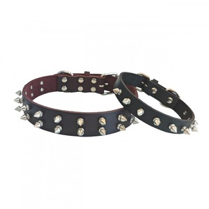 Collar de <span class=keywords><strong>perro</strong></span> de cuero con tachuelas hecho a mano |   Equipo Táctico Anti-Mordidas para Mascotas |   Collar para <span class=keywords><strong>Perro</strong></span> Grande de Cuero Vacuno de Grano Completo |   Fábrica Confiable - Product Image 6