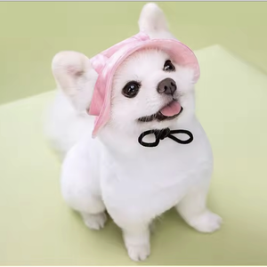 Adjustable Solid Eco-Friendly Pet <b>Hat</b> with Ear Holes Cute Pet Inspired Sunscreen Cap for Dogs and <b>Cats</b> - Product Image 2