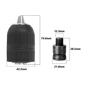 2-13mm 1/2 pouces-20UNF Adaptateur de <span class=keywords><strong>mandrin</strong></span> de <span class=keywords><strong>perceuse</strong></span> sans clé <span class=keywords><strong>pour</strong></span> clé à chocs - Product Image 3