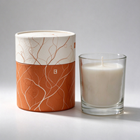Boîte en tube de papier rond imprimée sur mesure, boîte cylindrique en papier kraft écologique pour emballage cadeau de bougies parfumées