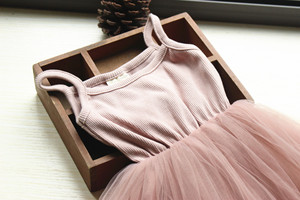 Vestido de Verano 2022 Personalizado, Informal, para Niña Pequeña, Estilo Princesa, con Tirantes, Tul, para Baile, Corto, Sólido, Económico - Product Image 3