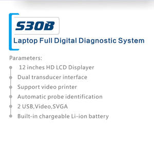 Appareil d'échographie portable S30B, écran LCD HD 12 pouces, double transducteur, système de diagnostic vétérinaire pour clinique vétérinaire - Product Image 1