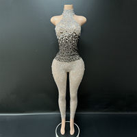 Tenue de scène et de danse Novance Y5472, ensembles élégants sans manches pour femmes, vêtements de performance sexy pour équipe de danse de club avec strass