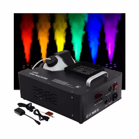 Machine à fumée à effet colonne d'air avec éclairage RVB, télécommande et DMX 512, 1500 W