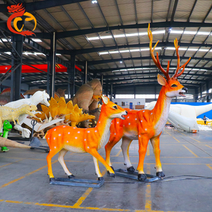 Décorations de Noël Zoo Parc Sculpture Réaliste Robot Taille Réelle animatronique renne Sika Cerf Animal Modèle À Vendre - Product Image 2