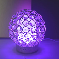 Diffuseur d'huiles essentielles en verre cristal électrique écologique 100 ml, humidificateur ultrasonique aromathérapie LED 7 couleurs pour la maison