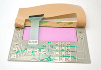 Keypad Keyboard Matrix Ffc Pcb Tahan Air Lapisan Grafis Poliester PET Strip Kontak Permukaan Terpasang Peralatan Telekomunikasi Membran