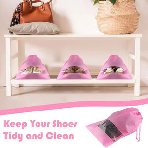 Sacs à chaussures de voyage durables en non-tissé de haute qualité, imperméables, portables, personnalisables avec cordon de serrage, logo personnalisé - Product Image 3