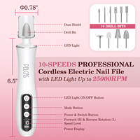 Outil de pédicure manucure portable ensemble de lime à ongles électrique pour ongles en Gel acrylique avec forets à ongles bandes de ponçage