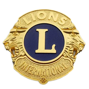 Cabeza de León Personalizada para Insignia Metálica Bañada en Oro con Esmalte Suave/Duro, Colores Personalizados para Clubes de Servicio y Organizaciones Sin Fines de Ganancia - Product Image 3