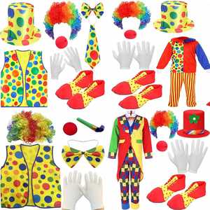 Rainbow Clown Costume Set for Women Circus Outfit With Tutu Socks Gloves Headband and Suspender for Halloween Cosplay - Product Image 2