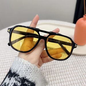 Trendy Polarized Light Weight <b>Square</b> <b>Sunglasses</b> UV Protection Oversized Full Rim <b>Frames</b> New Retro Style - Product Image 2