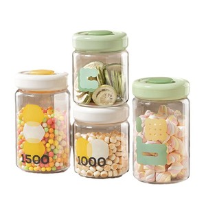 Nuovo tipo di stampa trasparente ermetico in plastica per la conservazione della cucina può contenitore per alimenti con chicco di caffè - Product Image 3