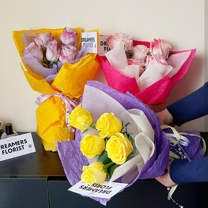 Papel de Pulpa de Madera Cruda de Chennai, 56*56cm, 5 Piezas/Bolsa, Papel Arrugado para Envolver Flores, Novedad 2023 - Product Image 6