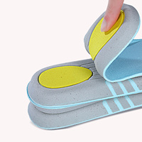 Semelles intérieures confortables en maille de coton HR, respirantes, anti-transpiration, avec coussinets de talon en U découpables, pour le sport, unisexe, antichoc