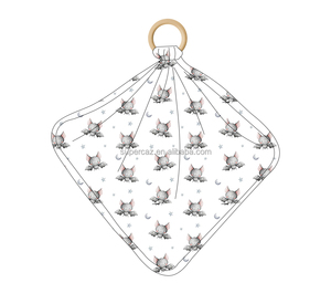 Couette en bambou super douce personnalisée avec logo privé personnalisé pour cadeau de nouveau-né Baby Lovey en bambou - Product Image 2