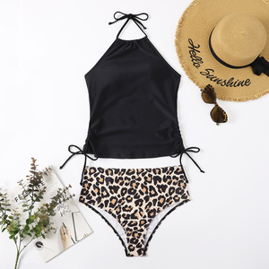 Short de bain grande taille pour femme, imprimé, dos nu, sexy, ouvert, maillot de bain deux pièces, short de plage - Product Image 3